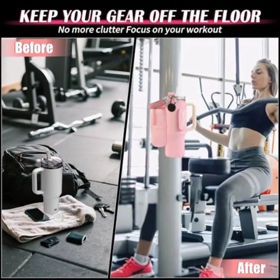 Magnetic Gym Bag for Men Women, Water Bottle Carrier Holder with Strap for, Small Bag Accories pouch with N52