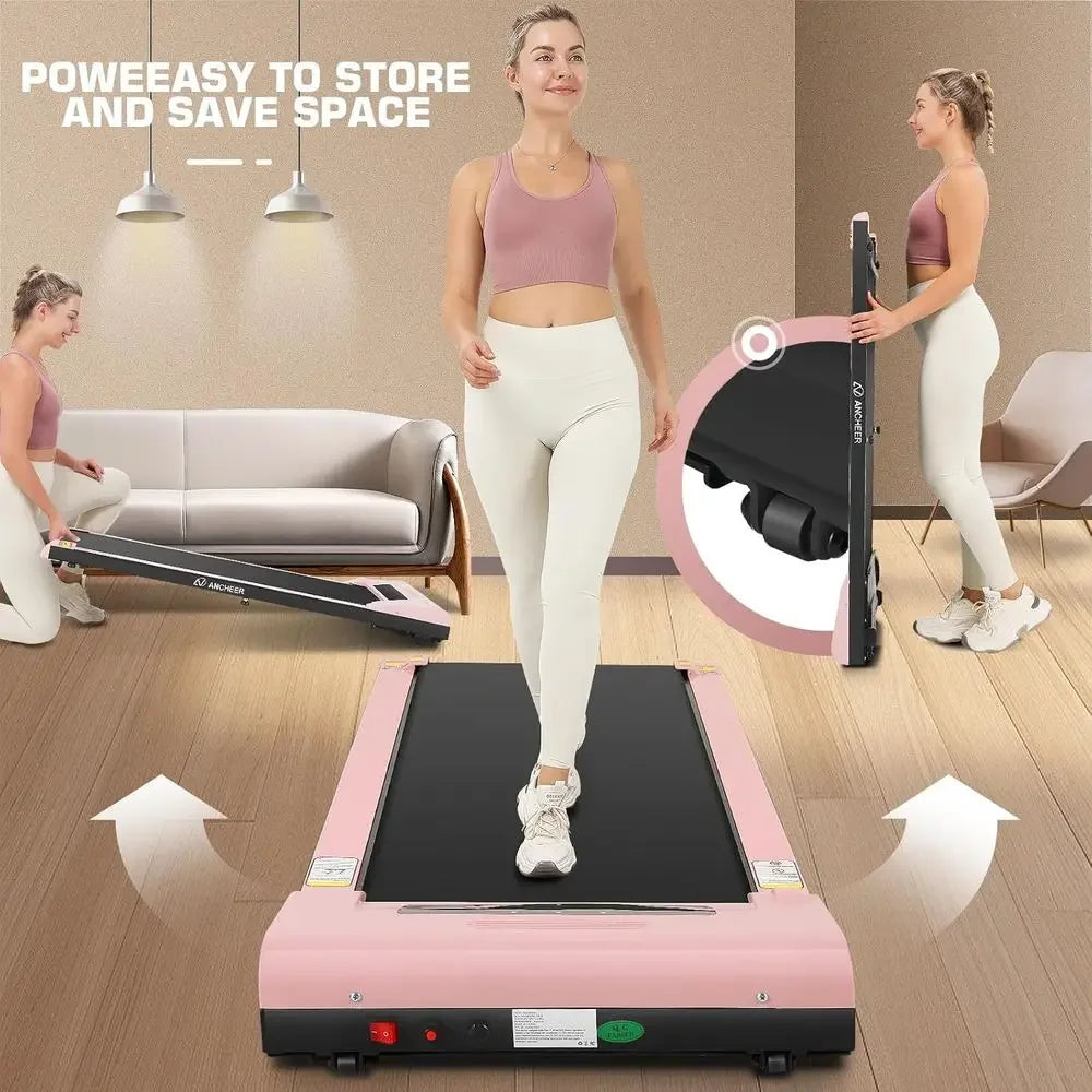 250W Portable Electric Treadmill Desk Exercise Machine with LED Display for Home or Office