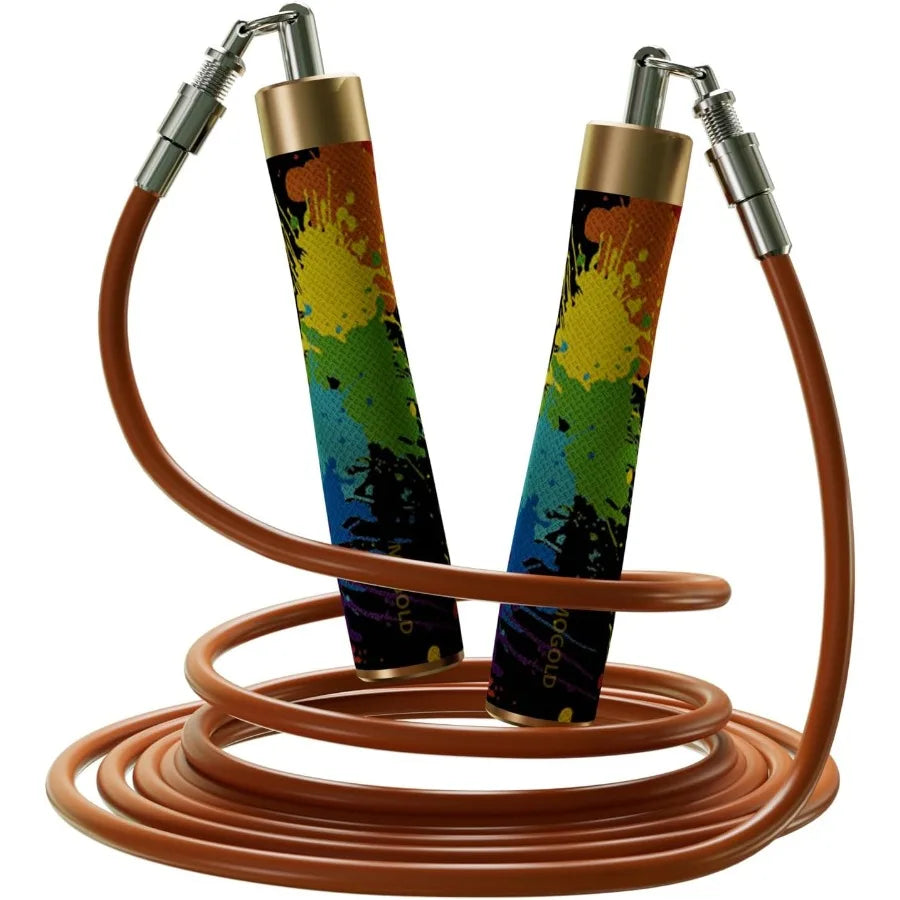 Weighted Jump Rope for Men Women -Interchangeable 1/5lb 1/4lb 1/2lb Heavy jump ropes - 360 Degree Spin - Length Adjustable,Ergon