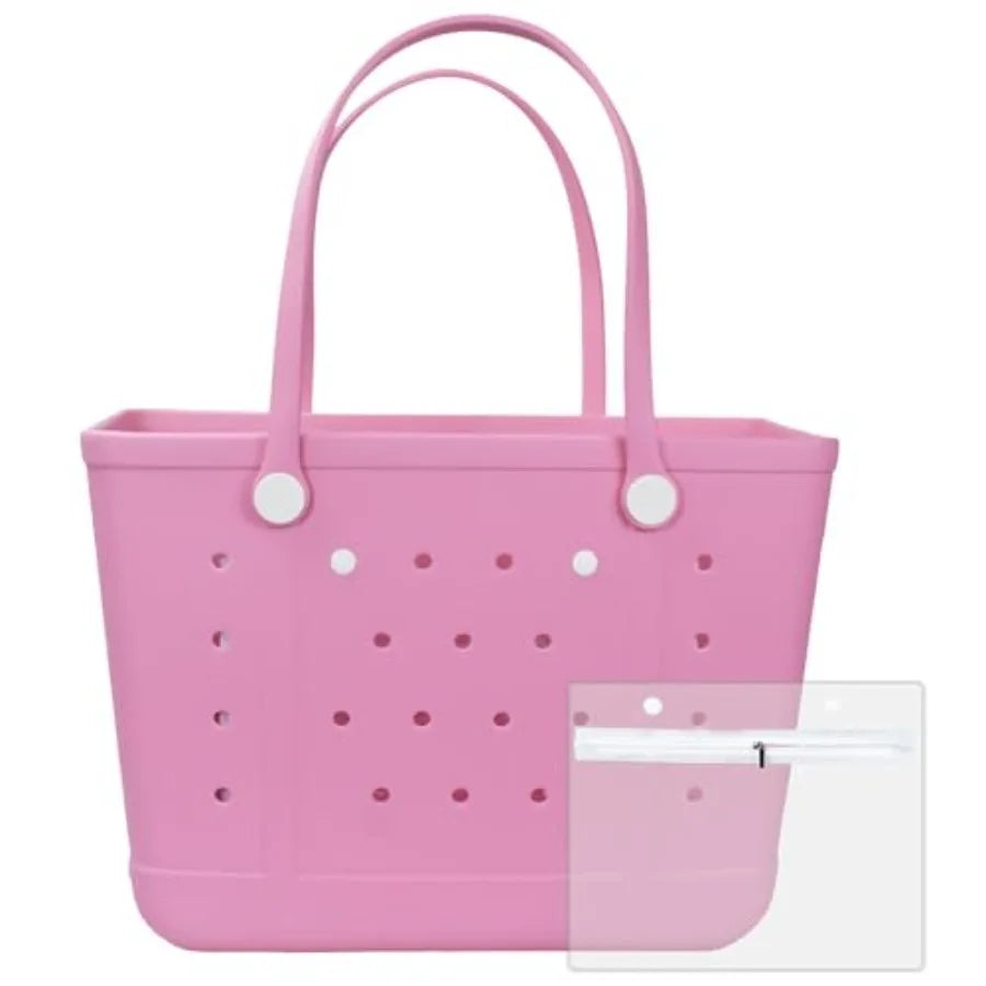 Beach Bag Waterproof Beach Tote Rubber XL Tote Bag Washable and Durable Open Handbag for Boat Pool Sports
