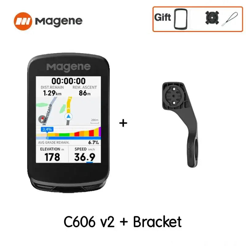 Magene C606V2 Touchscreen GPS Bike Computer WiFi Speedometer Cycling Climb Stopwatch Odometer Bluetooth Ant Navigation