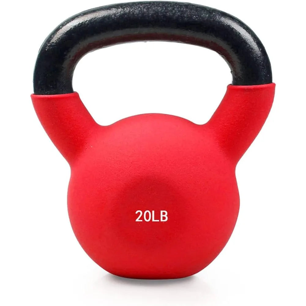 RitFit Neoprene Coated Solid Cast Iron Kettlebell 5 10 15 20 25 30 35 40 45 50 LB, Great for Full Body Workout