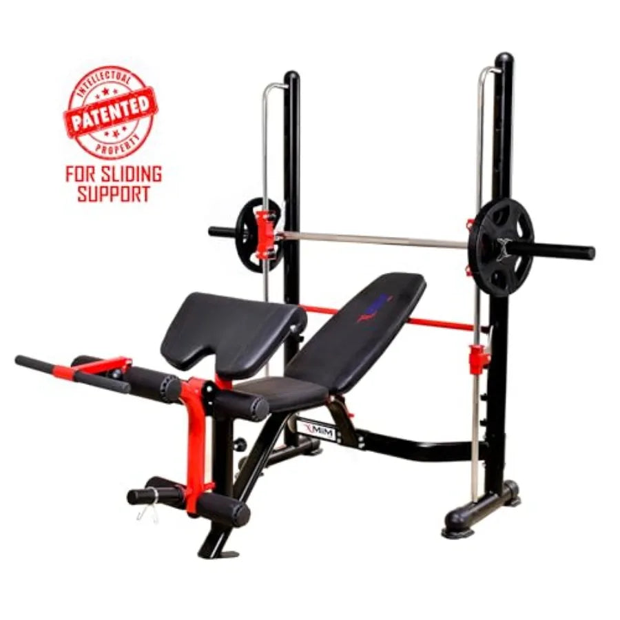 Compact Smith Machine and Squat Rack Pro Multi Functions Power Rack Dip Up Sit Up All in One Home Gym Super Pro Rack
