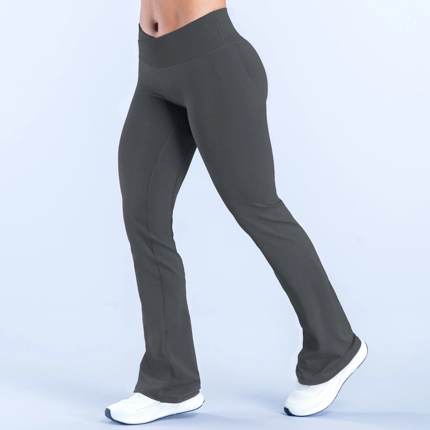 SWIFTFLAME Vision Flares women gym Fashion Yoga flared pants Waist cross Seamless Sports Leggings Fitness Wide-leg Trousers