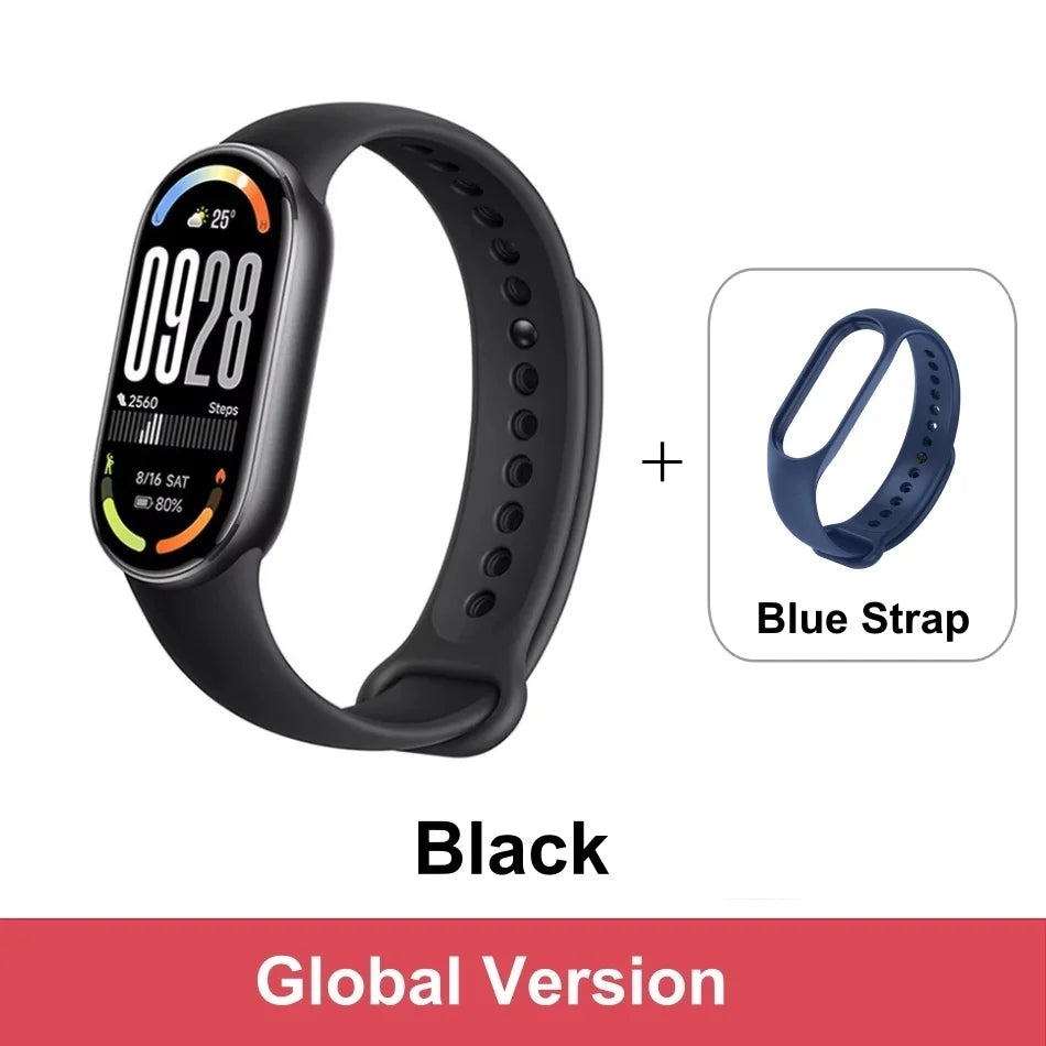 Global Version Xiaomi Smart Band 10 1.72" AMOLED Display 21-day Battery 150+ Sports Modes Heart Rate Broadcast Smart Watch 5ATM