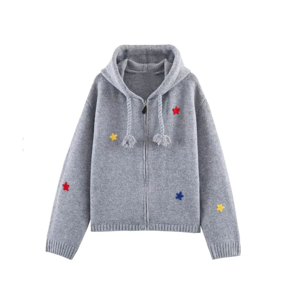 Fashion Women's patch embroidery Hoodie Sweatshirts Loose Cotton High Quality Plus Cotton Letter Printed Hoodie
