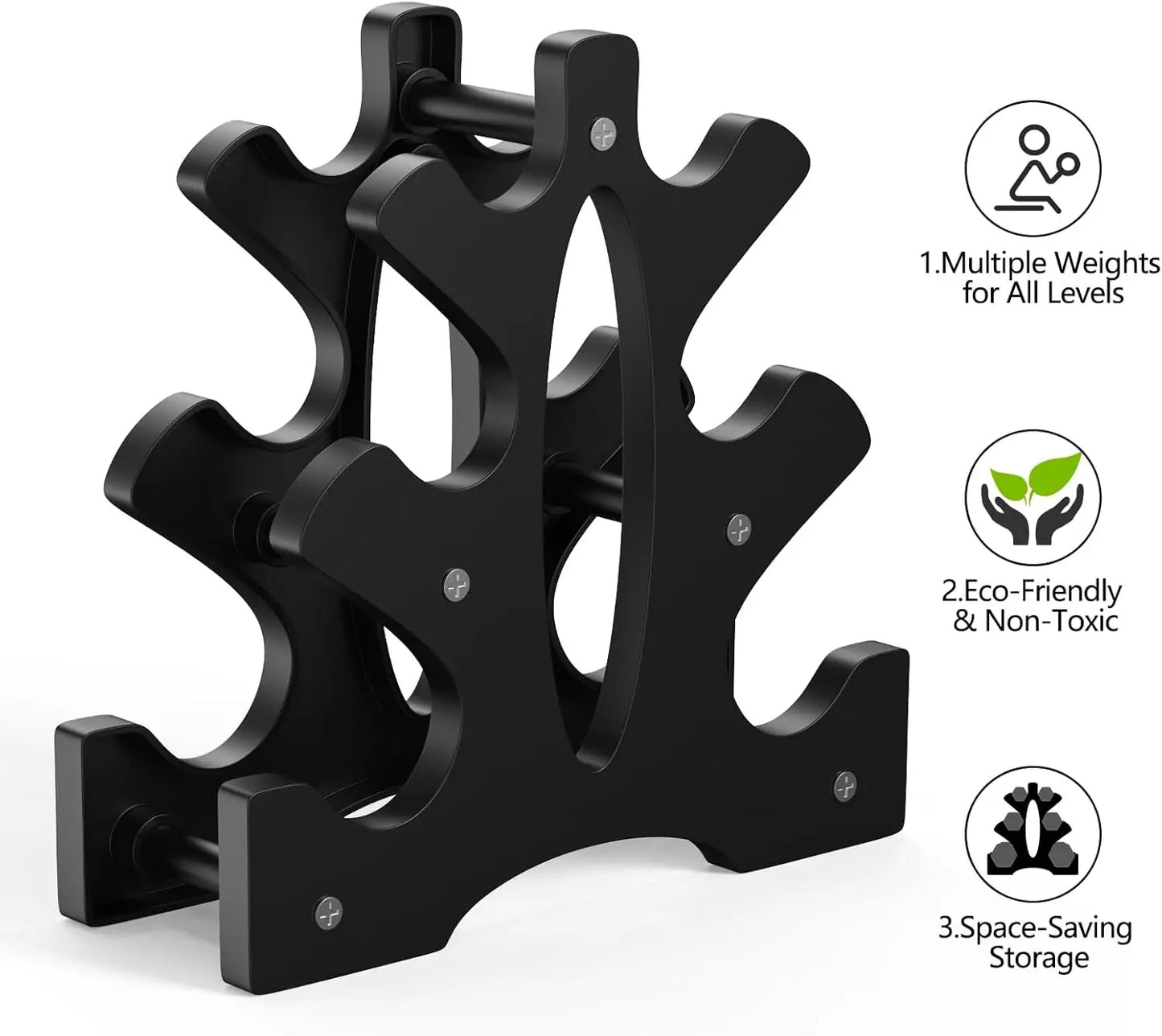 Home Exercises: Neoprene Dumbbells Set in 3, 5, 8, 10 Pound, 32 LB, Anti-Slip, Anti-roll, Hex Shape