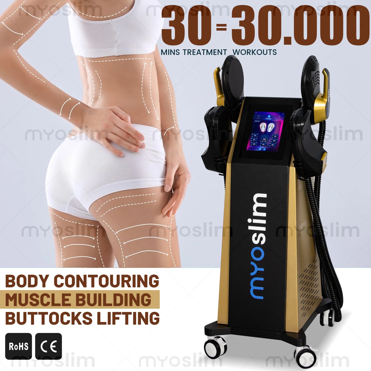 6500W EMS Neo RF Body Sculpt Machine pro Electromagnetic Fat Burning Muscle Stimulation Slimming Device for Fitness And Wellness