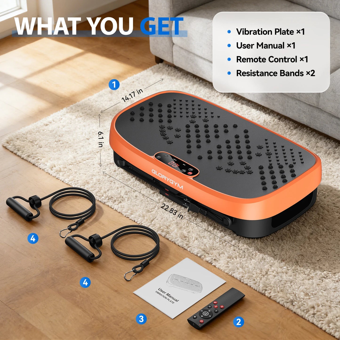 Vibration Plate Fat Burning Machine 120 Levels 330lbs Quiet Operation, Whole Body Workout Platform for Home Gym Balance Training