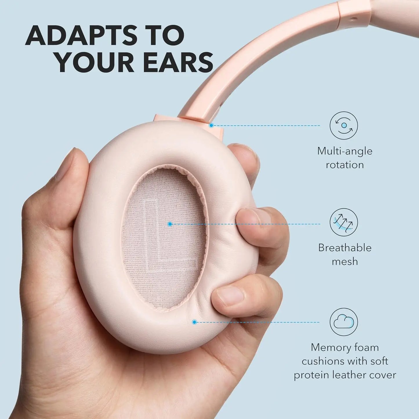 Soundcore Anker Life Q20 Hybrid Active Noise Cancelling, Wireless Over Ear Bluetooth Headphones, 60H Playtime  (Refurbished)