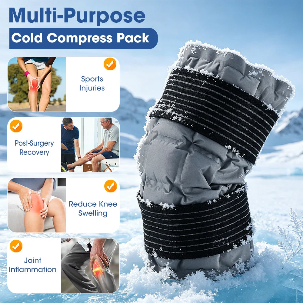 Reusable Big Ice Pack Cold Hot compress Self-Absorbing Water Back Pad for Leg Knee Arm Joint Muscle Post-Operative Nursing Care