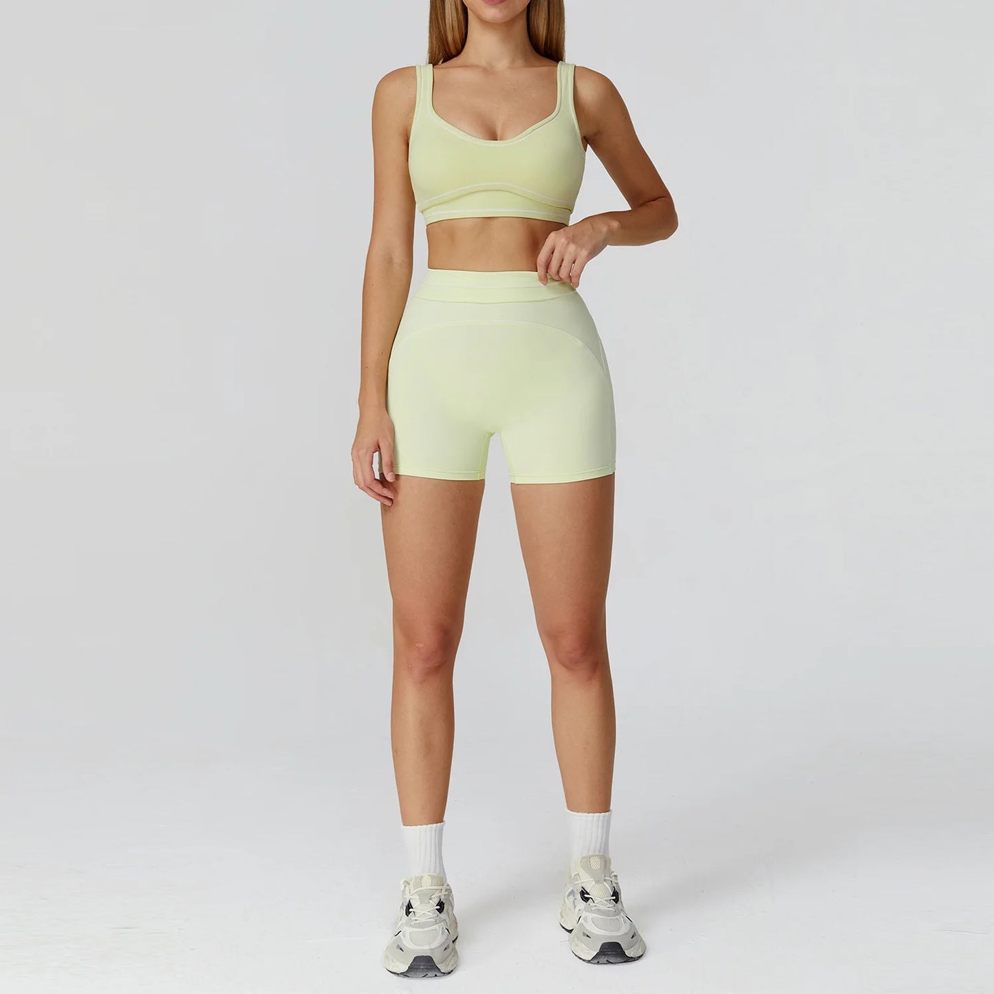 Yoga Suit Women Tracksuit Sports Bra High Waist Legging Shorts Outfit Gym Set Fitness Running Workout Clothes Push Up Sportswear