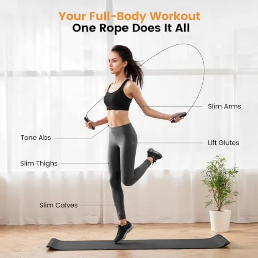 Jump Rope, Tangle-Free Rapid Speed Jump Rope with Ball Bearings for Men, Women and,Adjustable Steel Skipping Rope with Ergonomi