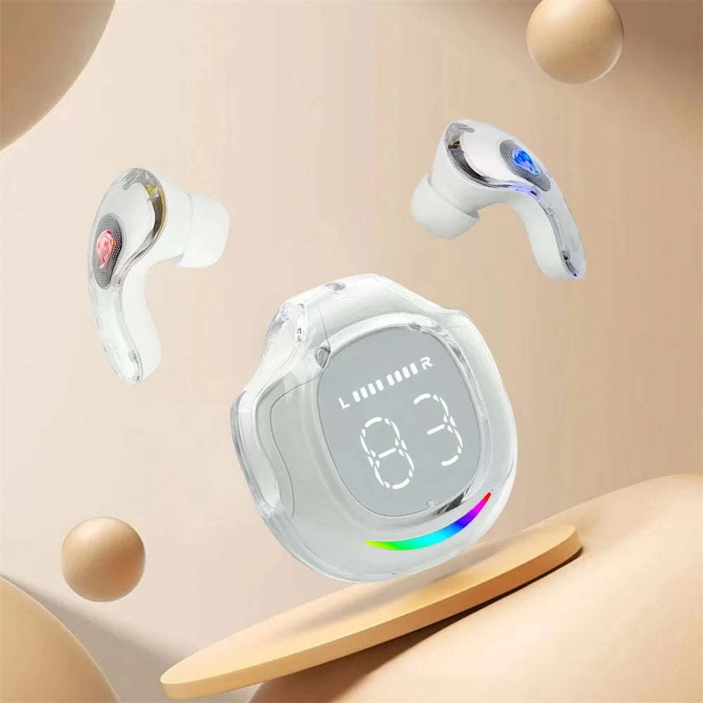 GreatWall New Version 5.3 Screen Digital Display Wireless Headphones Exercise Cycling Headphones High-Quality Call Headphones
