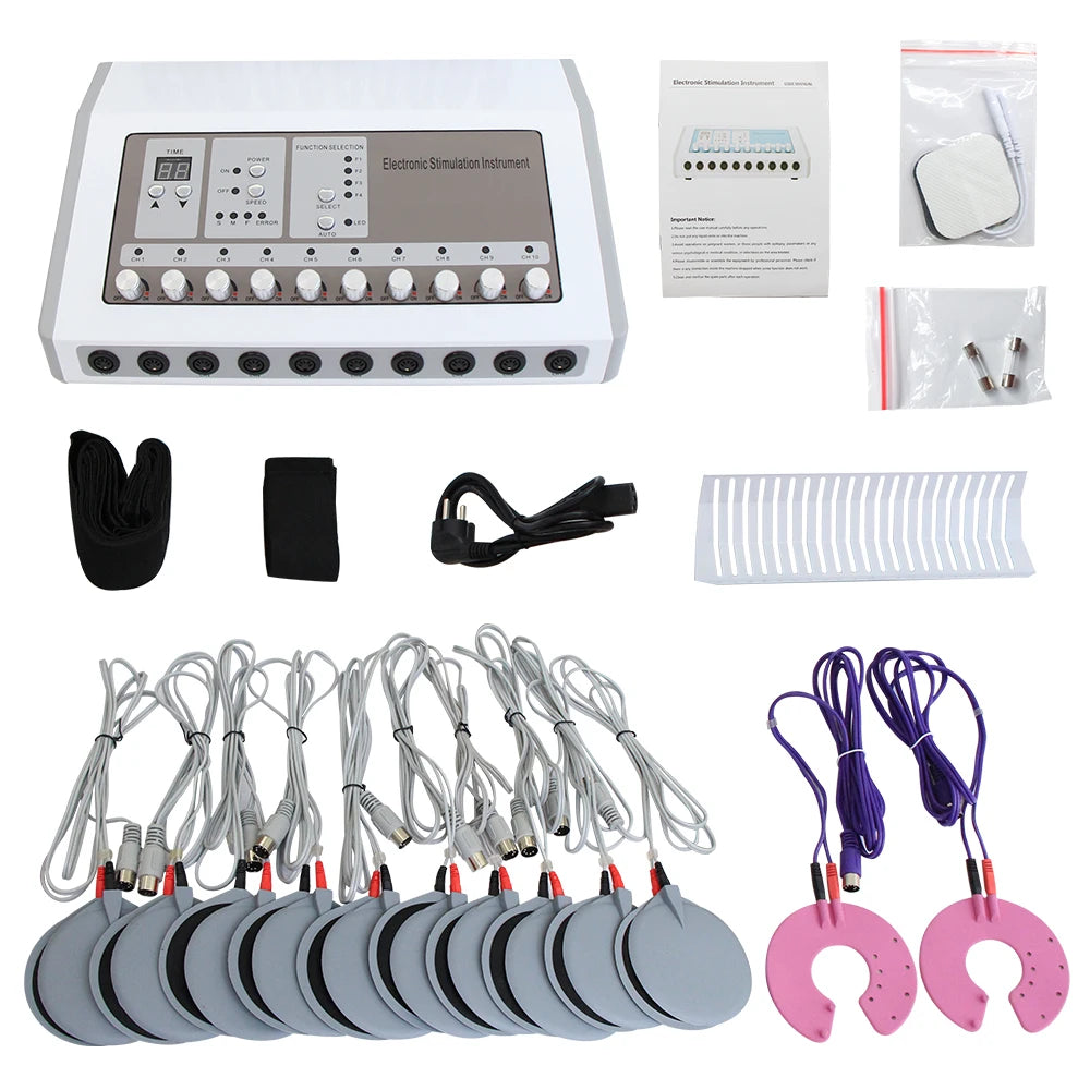 EMS Electric Muscle Stimulator Machine Russian Waves Microcurrent Body Massager Weight Loss Electro Myostimulation Slimming Tool