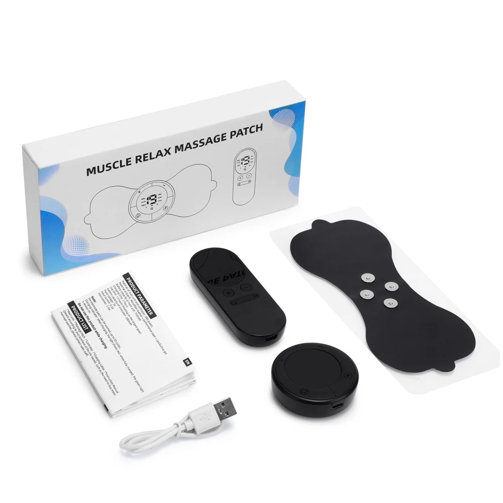 Electric Neck Massager EMS Muscle Massage Stimulator Low Frequency Instrument Back Cervical Calf Patches Pain Joints Mini Device