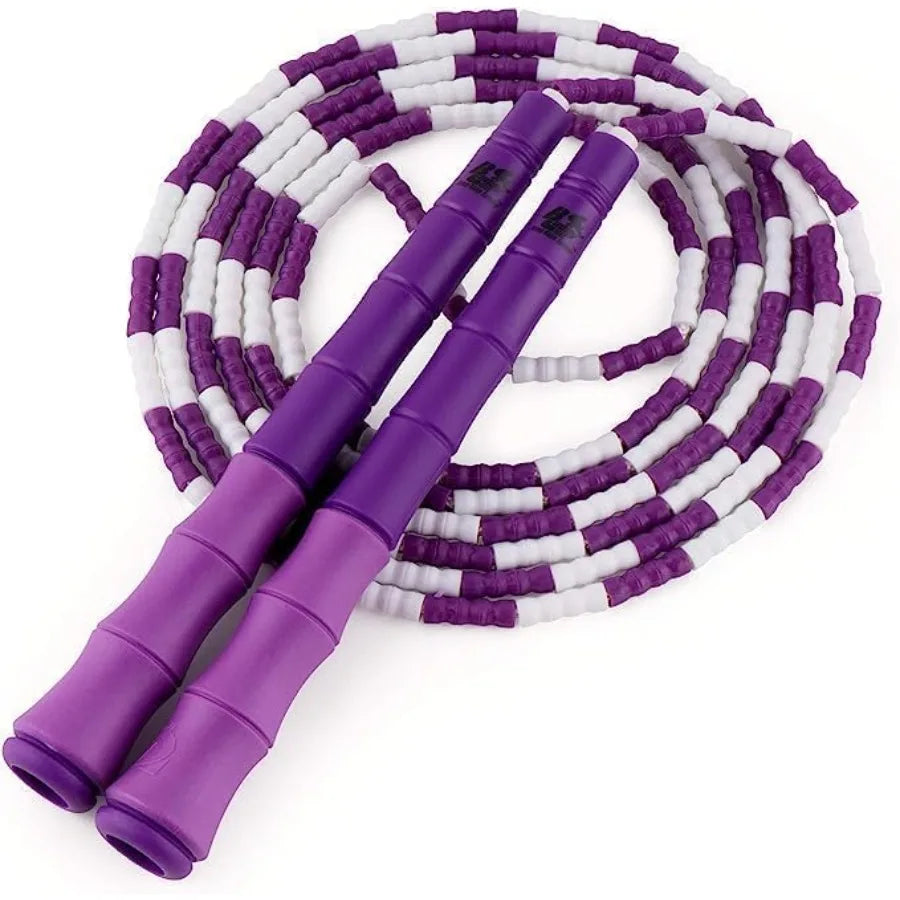 Buddy Lee New Beaded Jump Rope Adjustable Skipping Rope for and Adults Durable, Tangle-Free Fitness Jump Rope with Ergonomic Ha