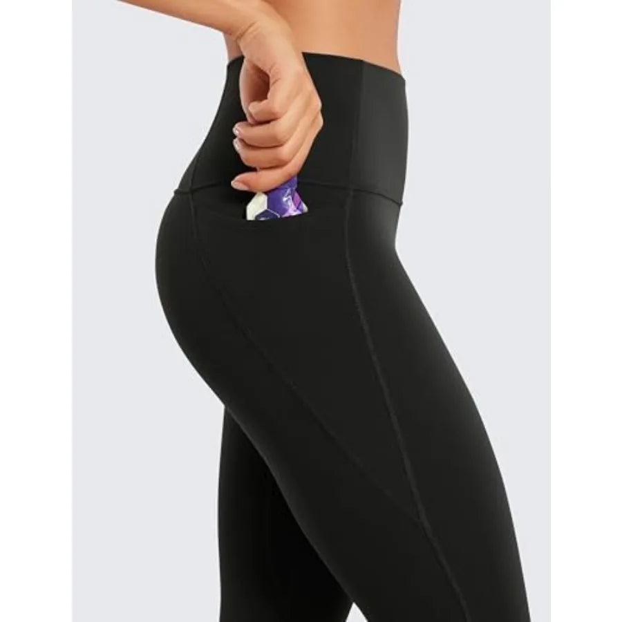 Butterluxe Workout Capri Leggings Pockets 21" - High Waisted Gym Athletic Womens Crop Yoga