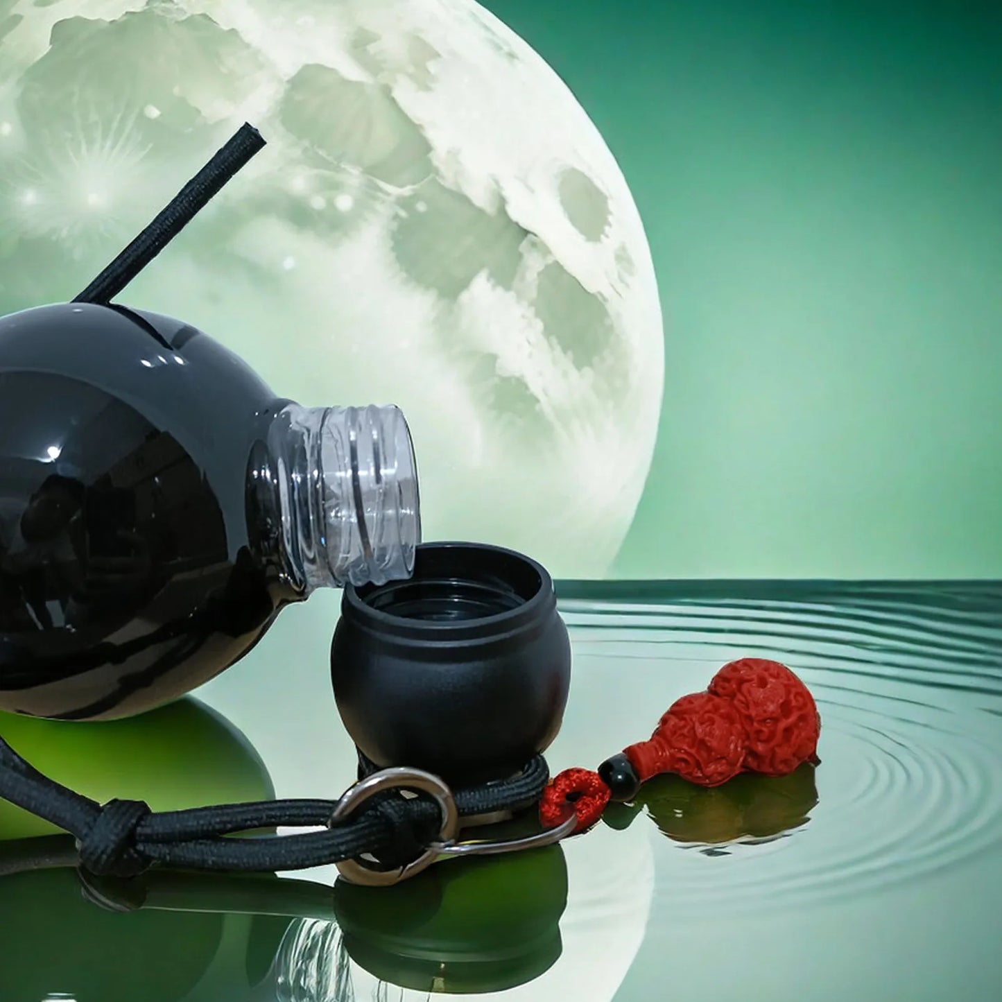 Portable Drinking Gourd Gourd  Water Bottle PC 800ml Insulated Chinese Retro Portable Sports Water Bottle for Men Women