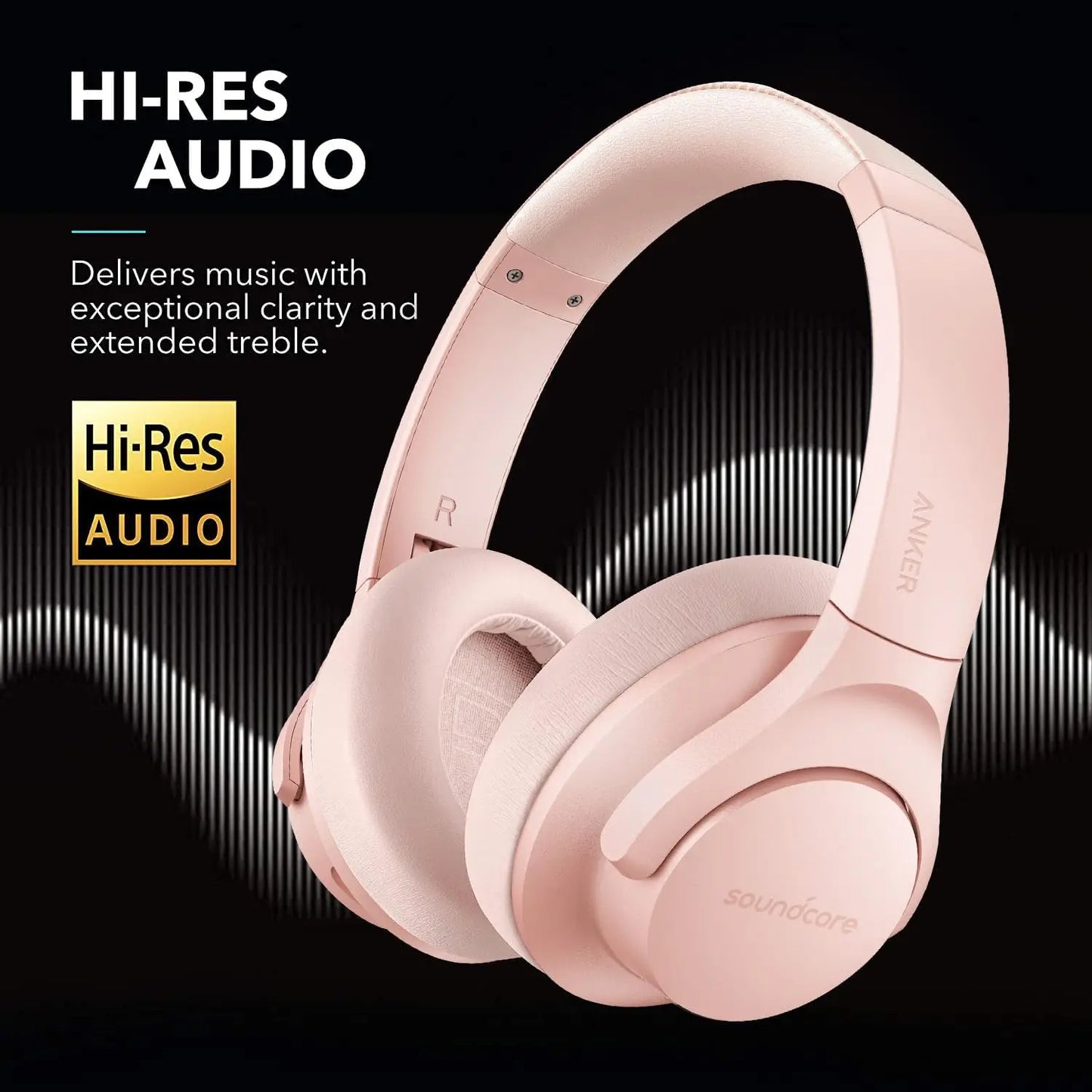 Soundcore Anker Life Q20 Hybrid Active Noise Cancelling, Wireless Over Ear Bluetooth Headphones, 60H Playtime  (Refurbished)