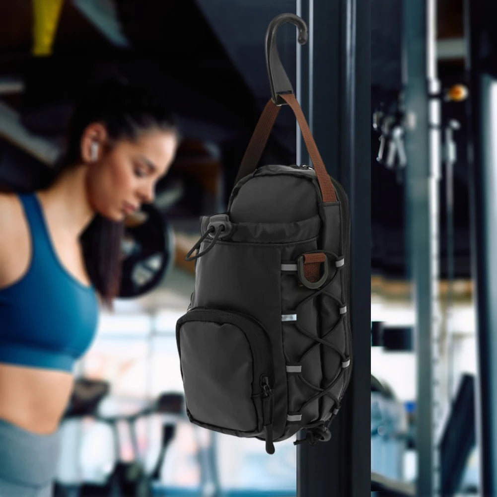 Magnetic Gym Bag with Water Bottle Holder Gym Chest Pouch Gym Bottle Carrier Bag for Men Women Gym Accessories Organizer