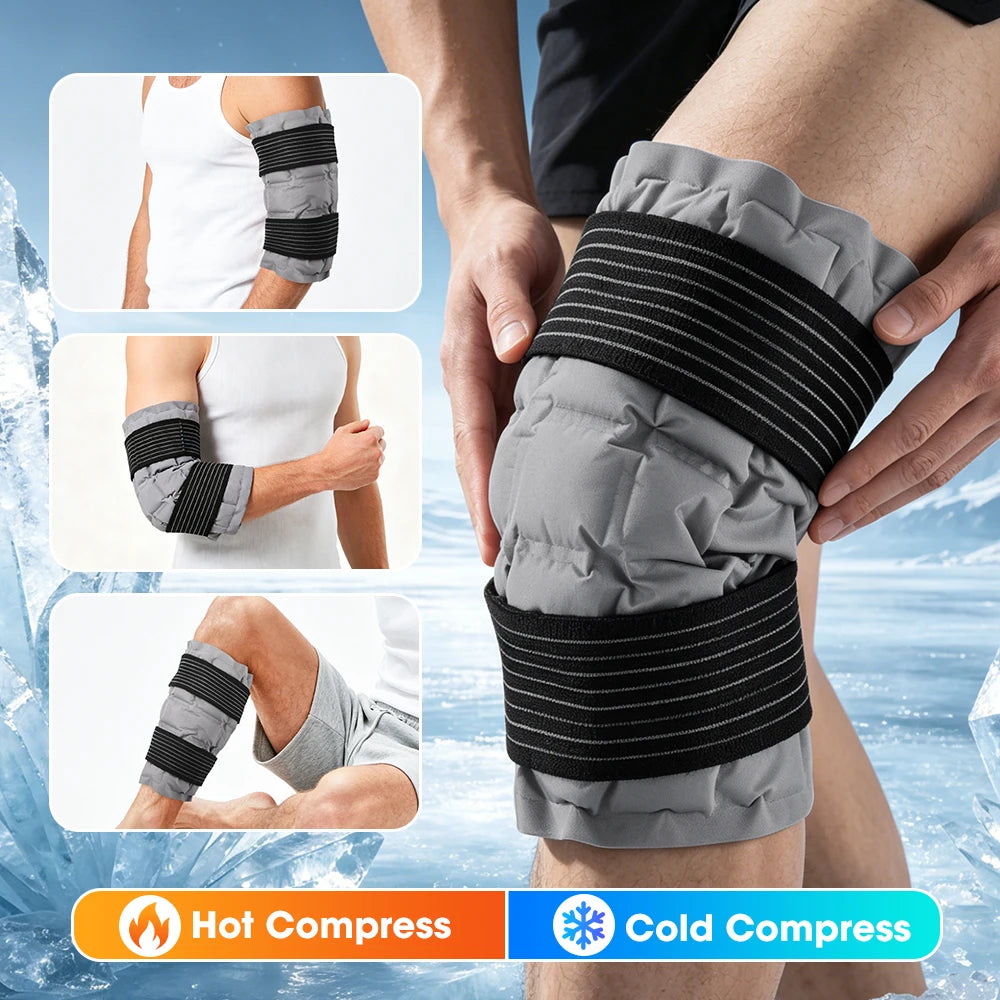 Reusable Big Ice Pack Cold Hot compress Self-Absorbing Water Back Pad for Leg Knee Arm Joint Muscle Post-Operative Nursing Care