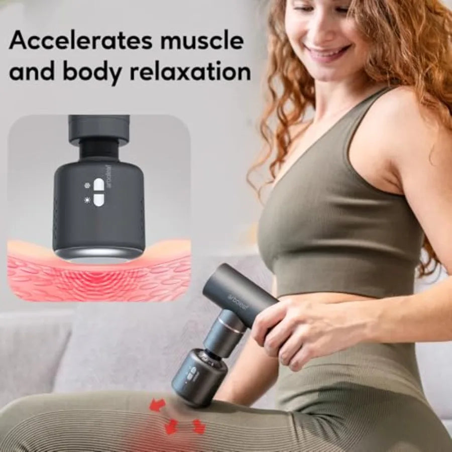 Thermacool Massage Gun Deep Tissue with Heat and Cold Head Full-Metal Electric Portable Hand Held Massager Gun for Back Body So