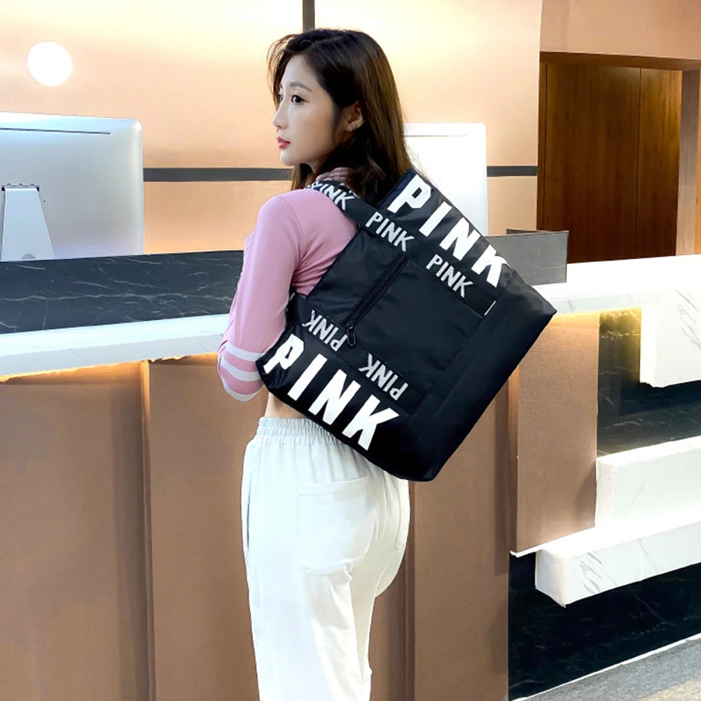Durable Nylon Weekender Bag for Weekend Travel Fits Bluetooth Earphones Phone Case and Fitness Tracker with Easy Carry Handle