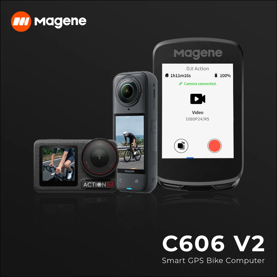 Magene C606V2 Touchscreen GPS Bike Computer WiFi Speedometer Cycling Climb Stopwatch Odometer Bluetooth Ant Navigation