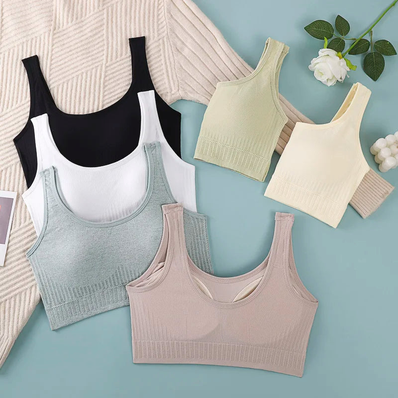 Breathable Sports Bra Anti-Sweat Fitness Top Women Seamless Yoga Bra Shockproof Crop Top Push Up Sport Bra Gym Workout Top