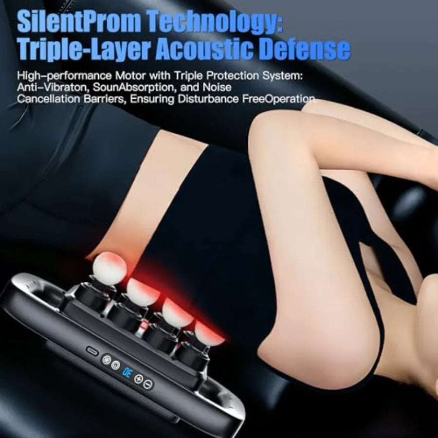 20 Heads Massage Gun Set Deep Tissue Percussion Massager with 3 Modes 30 Intensities - Muscle Massage Gun for Back/Shoulder/Foo