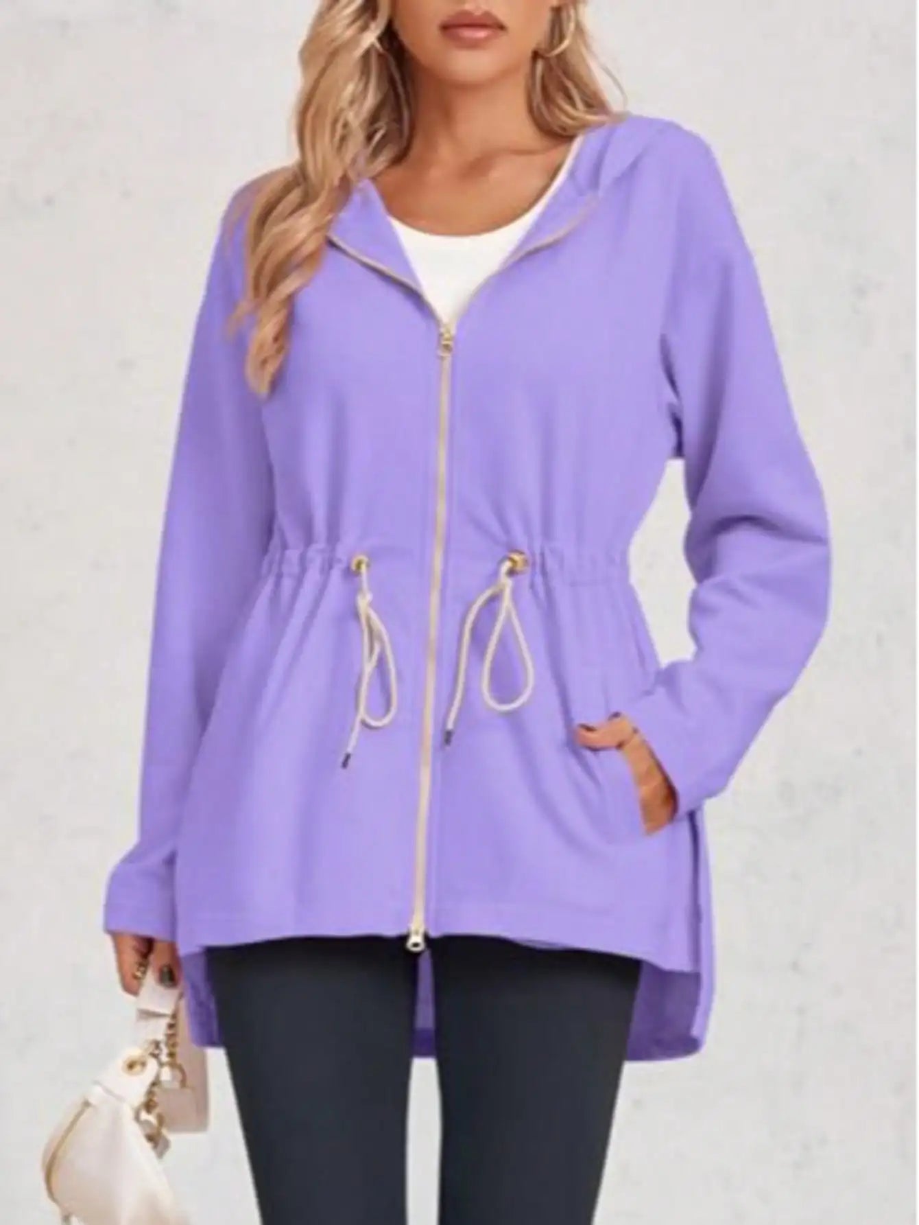 Women's Oversized Zip Up Hoodie Loose Cotton Drawstring Long Sleeve Casual Streetwear Y2K Gothic Grunge Loungewear