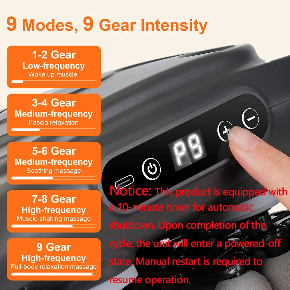 42 Heads Fascia Gun High-Frequency Vibration Deep Body Massage Device Back Waist Thigh Massager Neck Shoulder Muscle masajeador