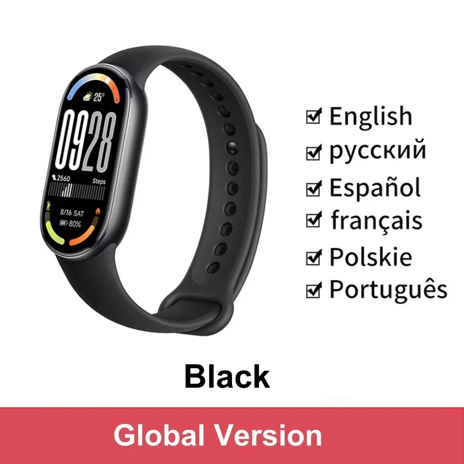 Global Version Xiaomi Smart Band 10 1.72" AMOLED Display 21-day Battery 150+ Sports Modes Heart Rate Broadcast Smart Watch 5ATM