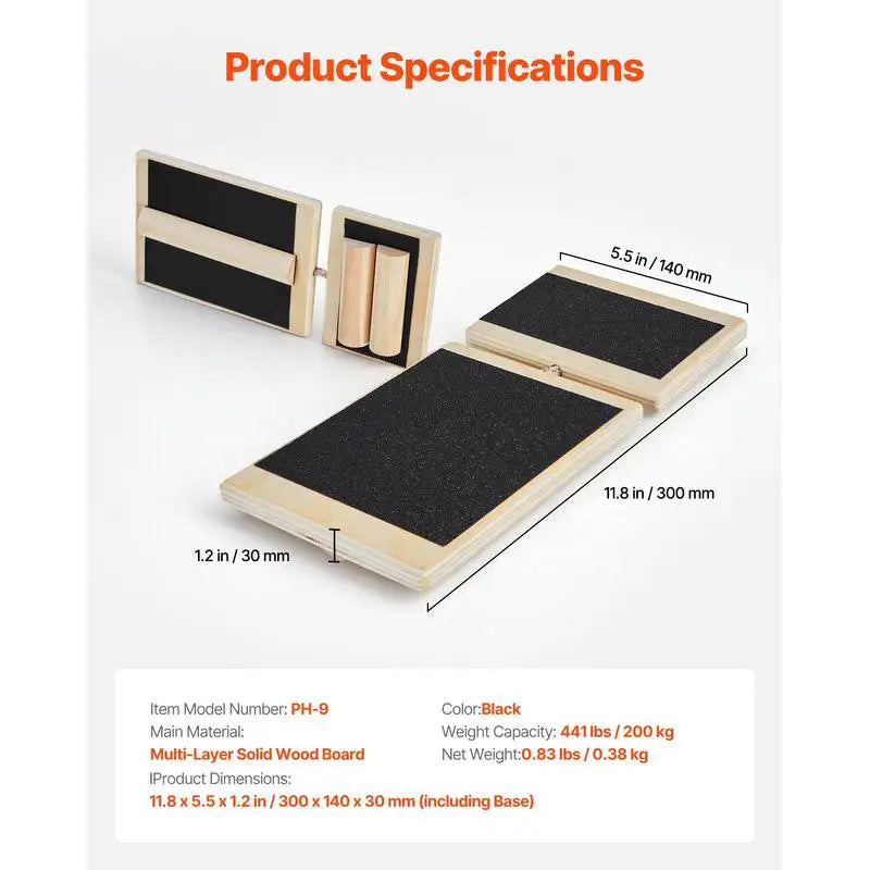 Balance Board, Wobble Board Trainer for Adults Foot & Ankle Strengthening, Non-Slip Wood Premium Wooden Balance Training Equipment, Compact with Storage Bag, Ideal for Physical Therapy Exercises