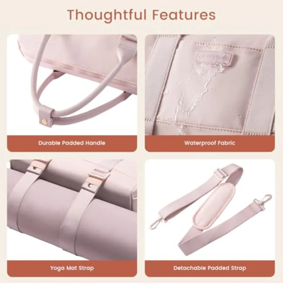 Small Gym Bag for Women with Yoga mat Holder, Mini Duffle Bag for Travel with Wet Pocket, Overnight Personal Item Bags, Lightwe