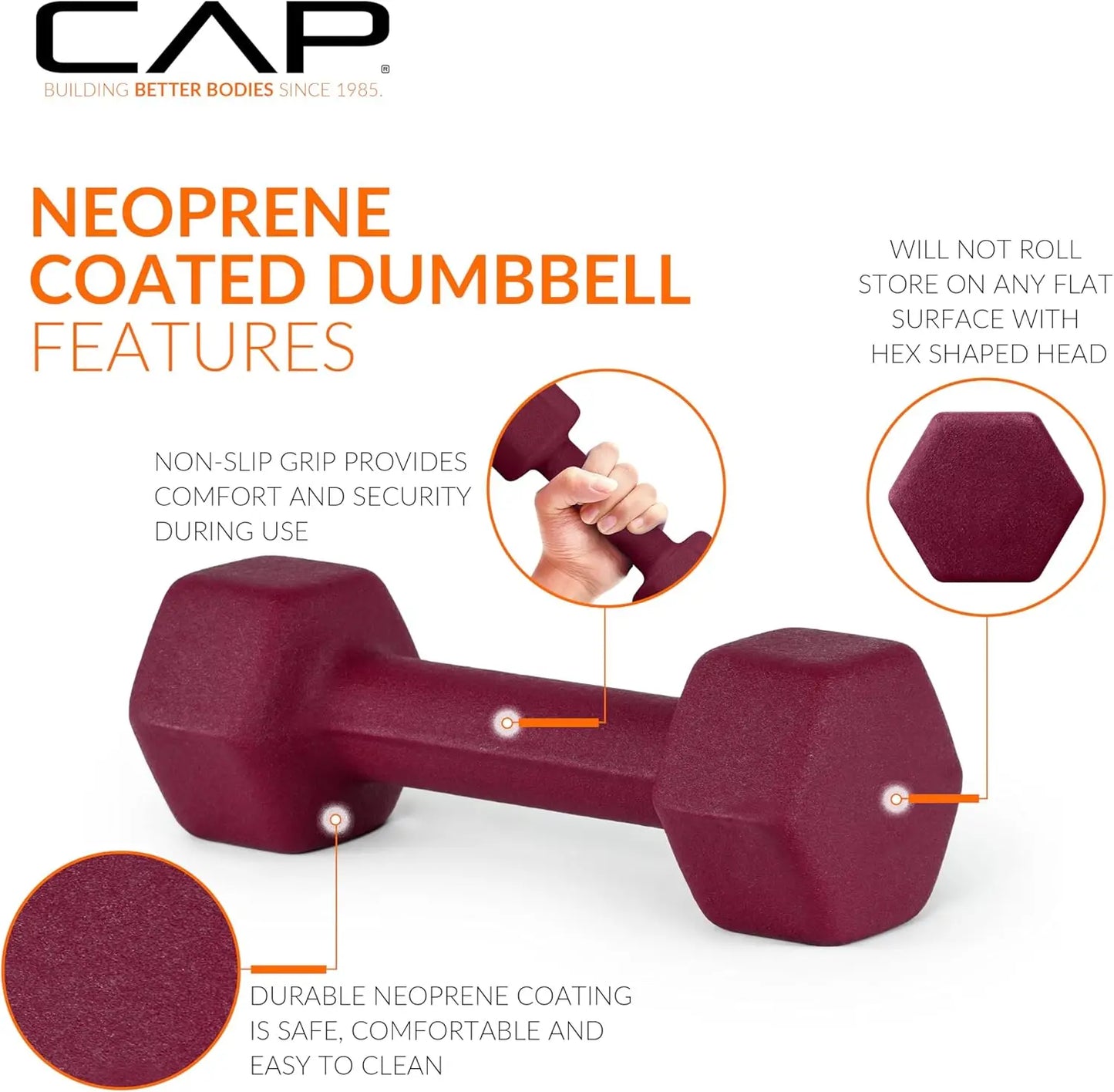 Home Gym Workout, Neoprene Dumbbells, Neoprene, Color Series, Comes with Rack
