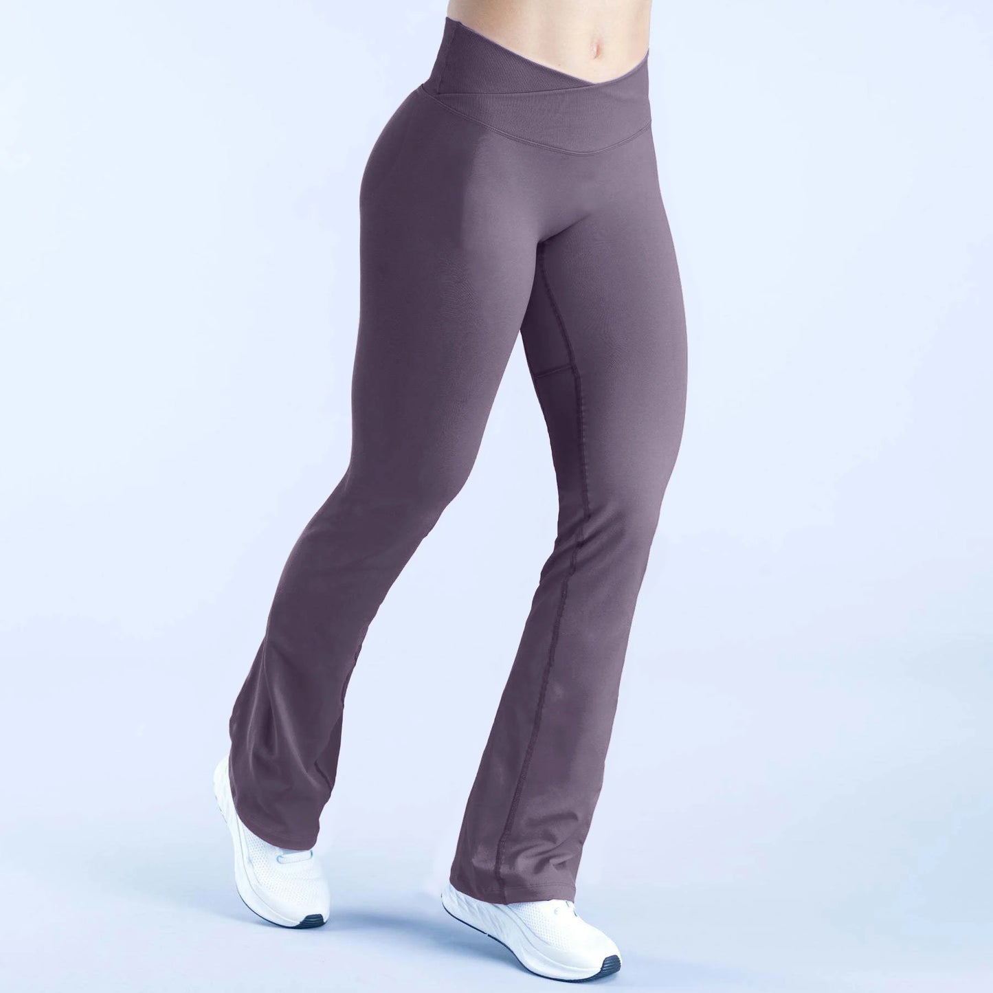 SWIFTFLAME Vision Flares women gym Fashion Yoga flared pants Waist cross Seamless Sports Leggings Fitness Wide-leg Trousers