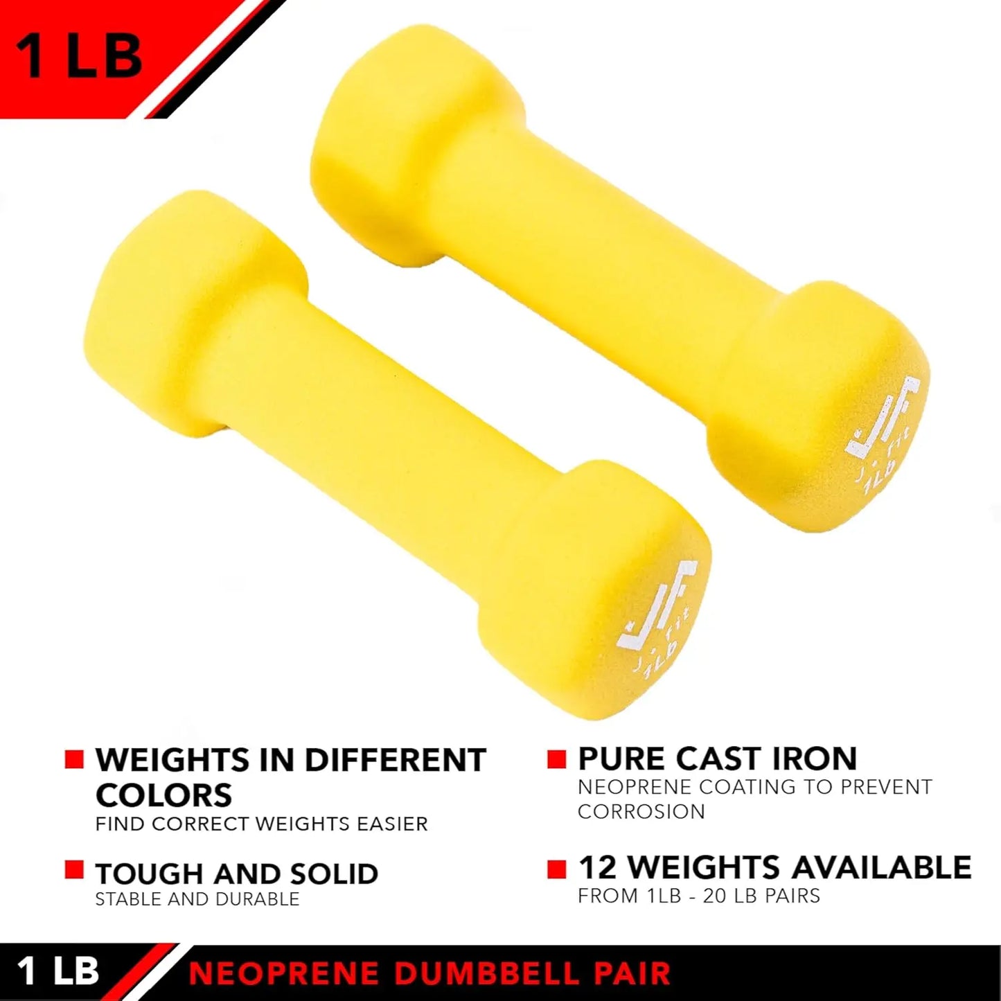 Neoprene Dumbbell, 1 lbs (Pair)