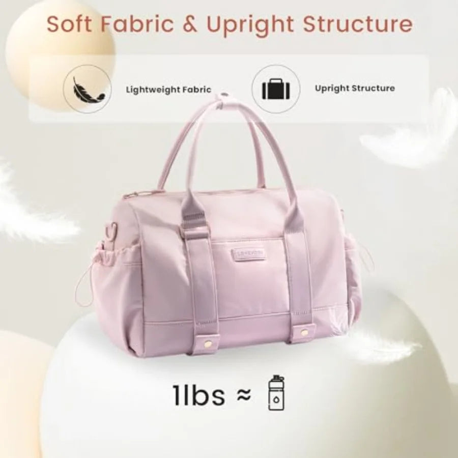 Small Gym Bag for Women with Yoga mat Holder, Mini Duffle Bag for Travel with Wet Pocket, Overnight Personal Item Bags, Lightwe