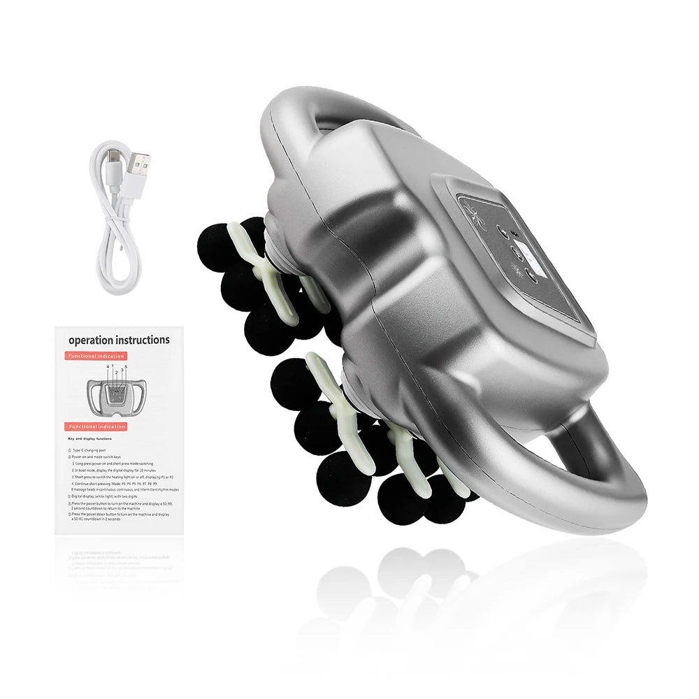 42 Heads Fascia Gun High-Frequency Vibration Deep Body Massage Device Back Waist Thigh Massager Neck Shoulder Muscle masajeador