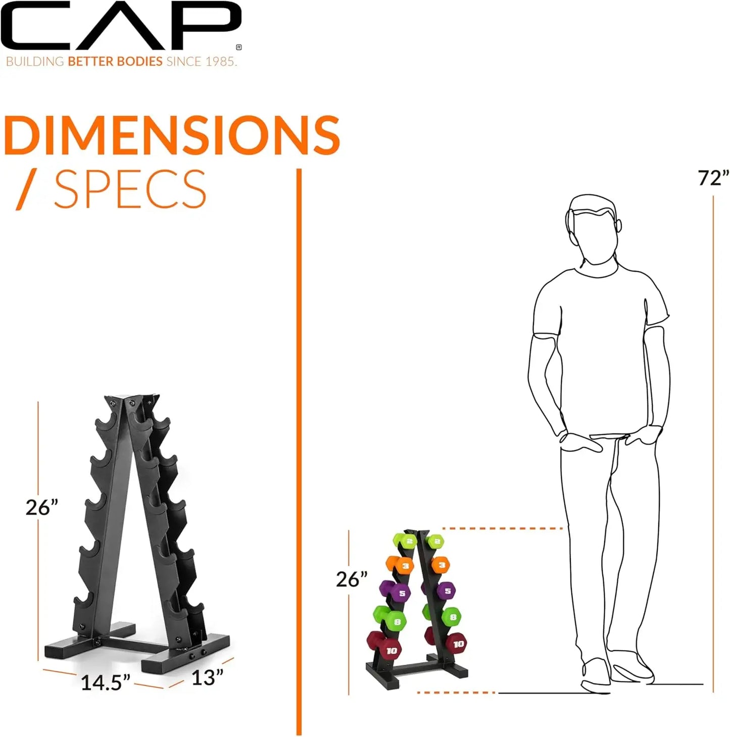 Home Gym Workout, Neoprene Dumbbells, Neoprene, Color Series, Comes with Rack