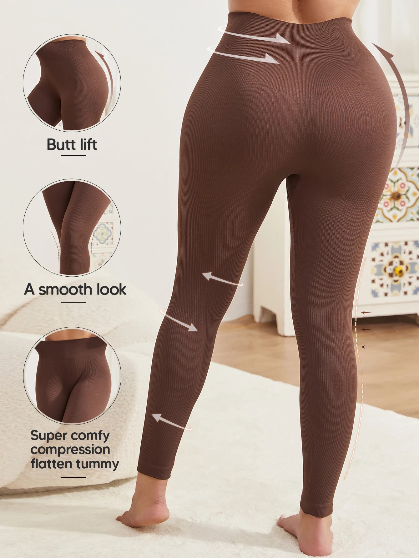 High Waisted Leggings for Women - Tummy Control Pants Non See Through Workout Soft Yoga Pants for Running