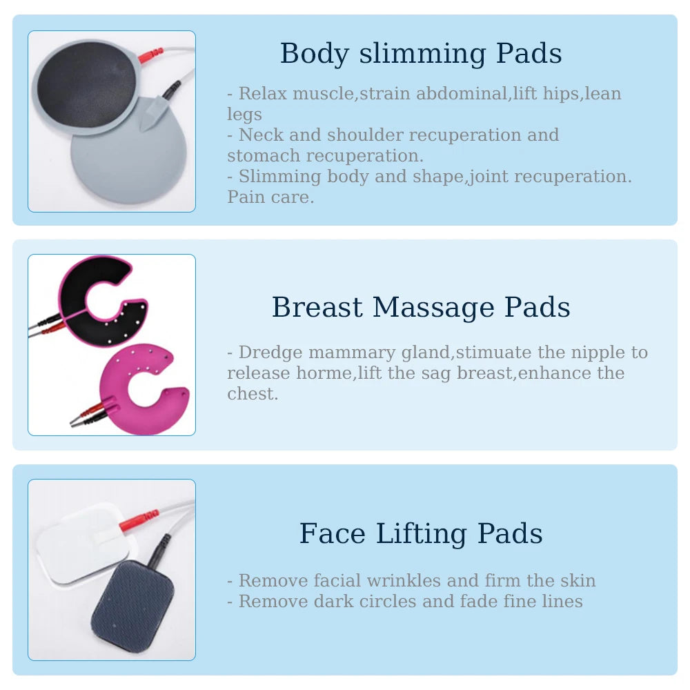 EMS Electric Muscle Stimulator Machine Russian Waves Microcurrent Body Massager Weight Loss Electro Myostimulation Slimming Tool