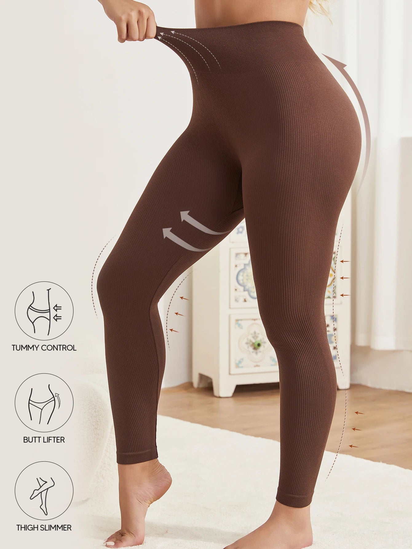 High Waisted Leggings for Women - Tummy Control Pants Non See Through Workout Soft Yoga Pants for Running