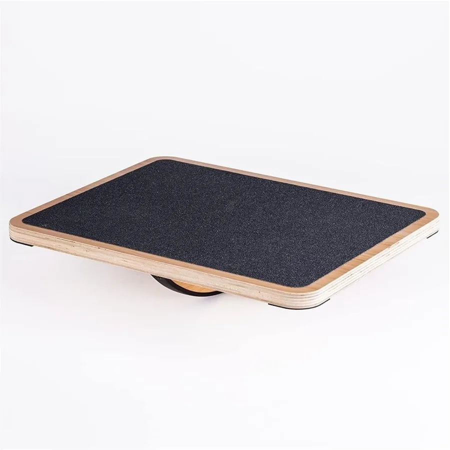 StrongTek Professional Wooden Balance Board Rocker Board for Under Desk Use AntiSlip Roller Design to Enhance Core Strength and