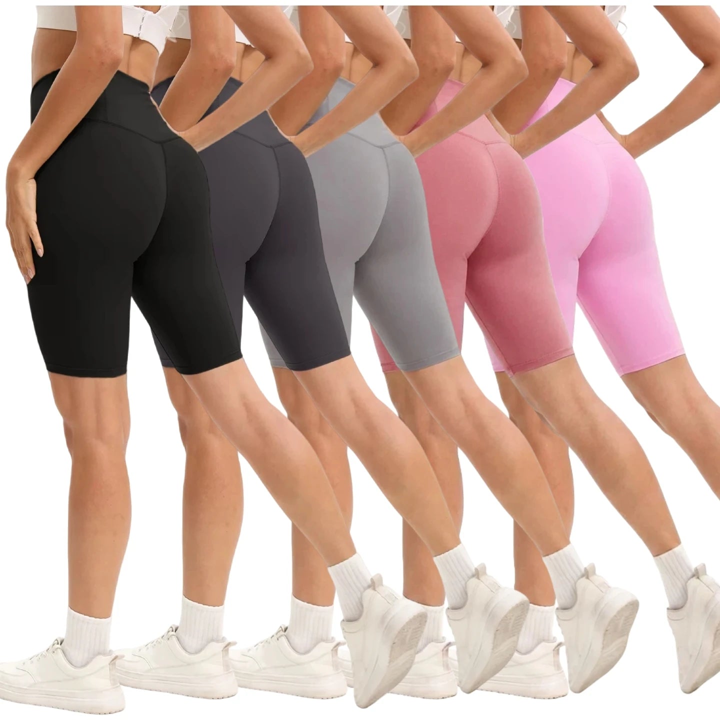 S-XXXL Bike Shorts Women High Waist 3 Pockets Workout Yoga Shorts Stretch Gym Fitness Comfort Ready to Wear Activeweanning Pants