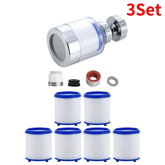1-5Set Faucet Water Filter Element Remove Chlorine Heavy Metals Filtered Showers Head Bath Filtration Purifier Soften Hard Water