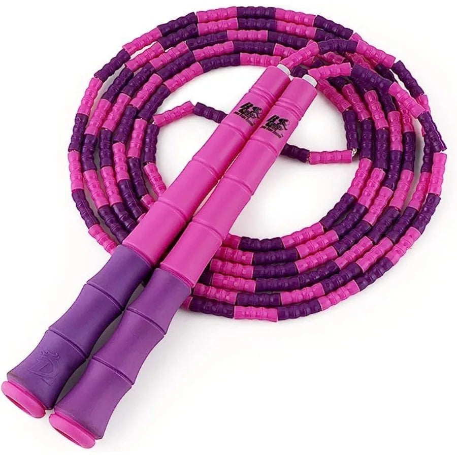 Buddy Lee New Beaded Jump Rope Adjustable Skipping Rope for and Adults Durable, Tangle-Free Fitness Jump Rope with Ergonomic Ha