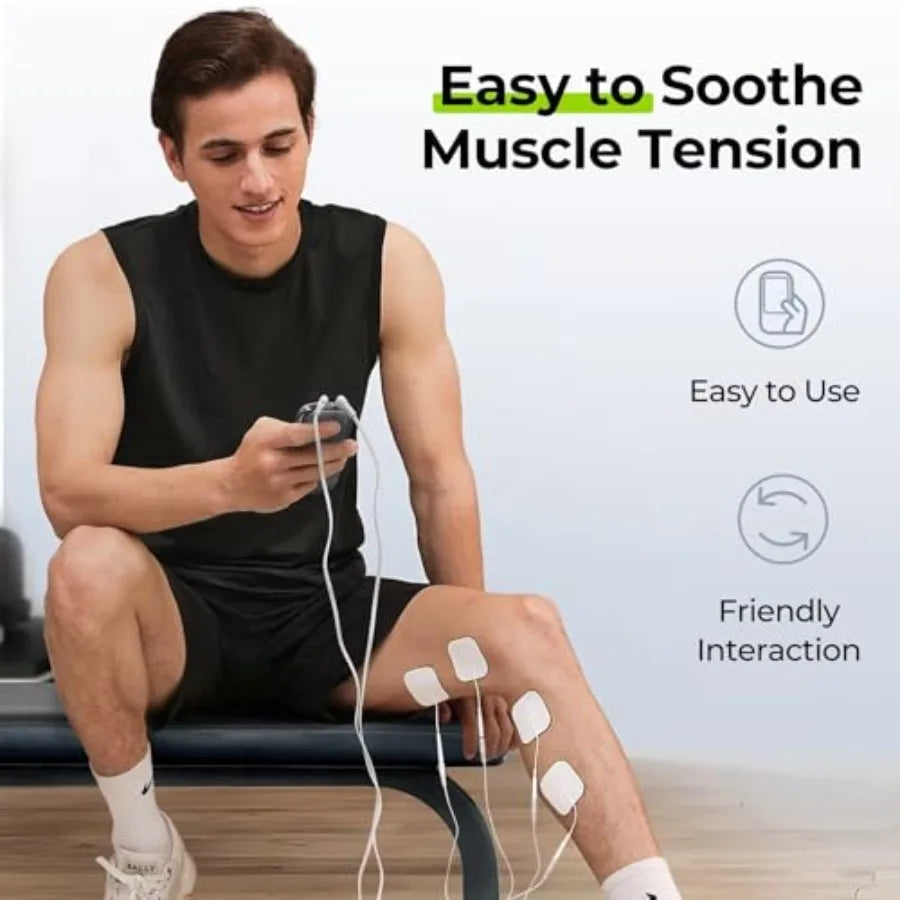 3-in-1 TENS Unit Muscle Stimulator EMS Massage Machine with 40 Intensities for Gradual Shoulder Sciatica Back Pain Relief 24 Mo